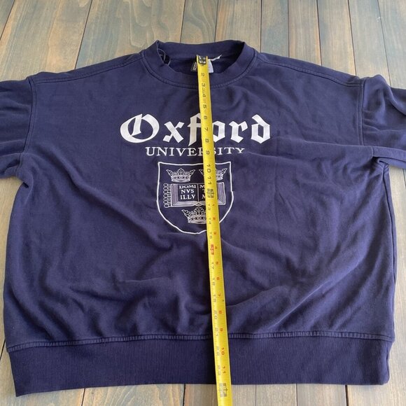 Oxford University Sweatshirt Navy Blue Vintage Look - Mens Small (P8) - Picture 4 of 6